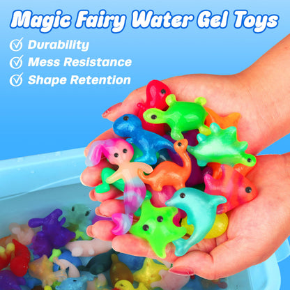 Mocoosy Aqua Gelz Set, 20 Farben Magic Elf Water, DIY Spielzeug für 4 5 6 7 8 Jahre Mädchen, 3D Magisches Wassergel, Magischer Wasserelfe,Squishy Selber Machen Set, Kreatives Geschenk für Kinder ab 3+
