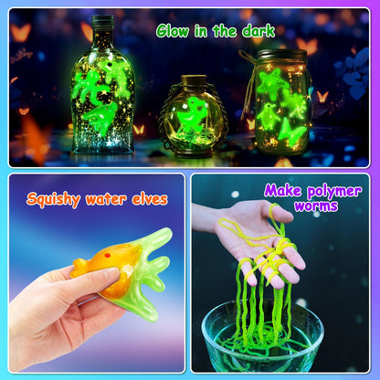 JOPSHEEN 40 Farben Magic Water Elf, DIY Aqua Fairy Gel Bastelset für Kinder, Squishy Selber Machen Set, Wassergel für Kinder Geburtstag Geschenk