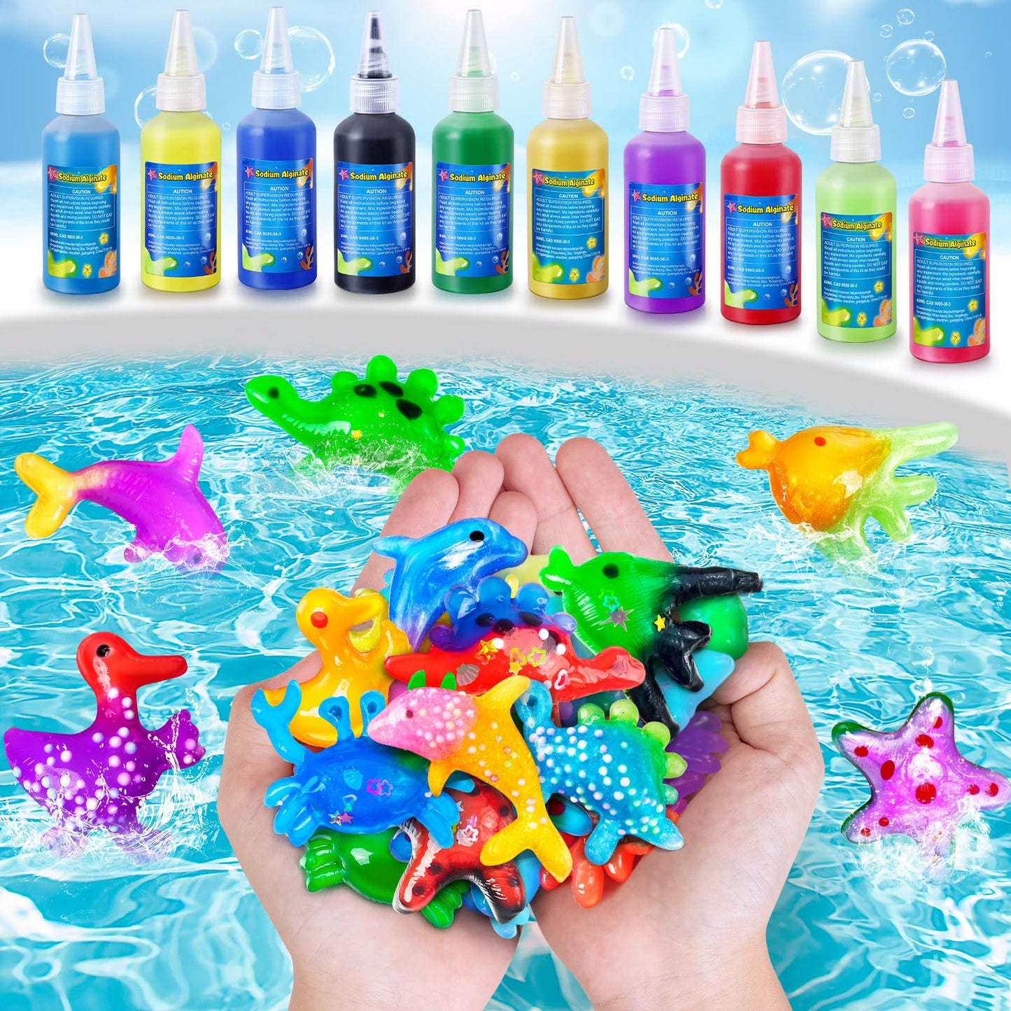 JOPSHEEN Magic Water Elf, 10 Farben DIY Aqua Fairy Gel Bastelset für Kinder, Kreatives Squishy Spielzeug für Mädchen Jungen, Wassergel für Kinder Geburtstag Geschenk