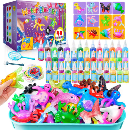 JOPSHEEN 40 Farben Magic Water Elf, DIY Aqua Fairy Gel Bastelset für Kinder, Squishy Selber Machen Set, Wassergel für Kinder Geburtstag Geschenk