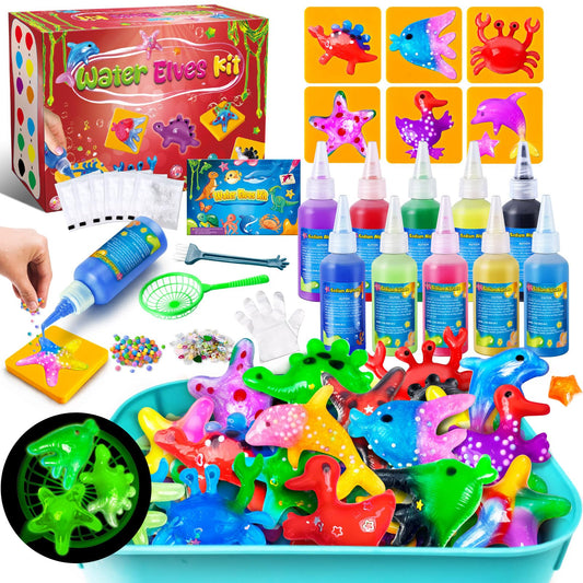 JOPSHEEN Magic Water Elf, 10 Farben DIY Aqua Fairy Gel Bastelset für Kinder, Kreatives Squishy Spielzeug für Mädchen Jungen, Wassergel für Kinder Geburtstag Geschenk
