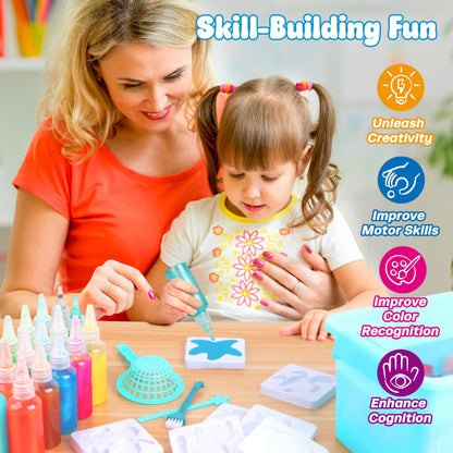 Mocoosy Aqua Gelz Set, 20 Farben Magic Elf Water, DIY Spielzeug für 4 5 6 7 8 Jahre Mädchen, 3D Magisches Wassergel, Magischer Wasserelfe,Squishy Selber Machen Set, Kreatives Geschenk für Kinder ab 3+