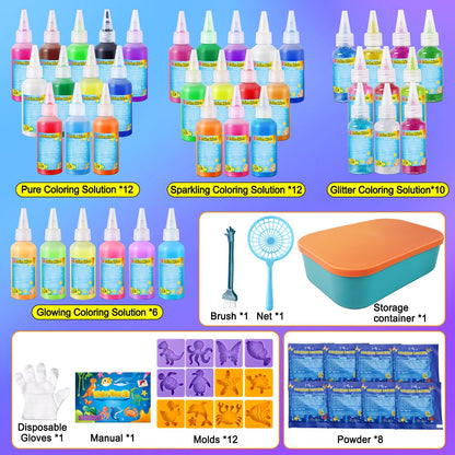 JOPSHEEN 40 Farben Magic Water Elf, DIY Aqua Fairy Gel Bastelset für Kinder, Squishy Selber Machen Set, Wassergel für Kinder Geburtstag Geschenk