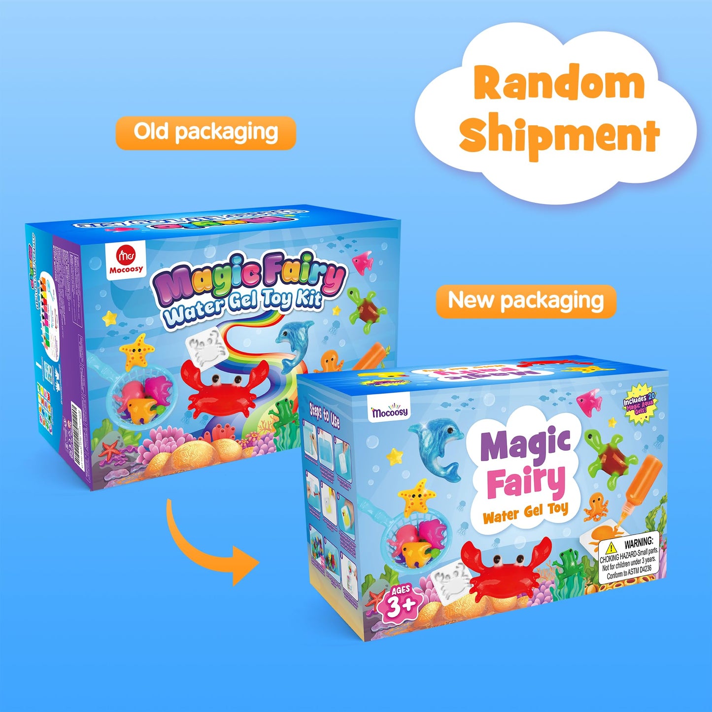 Mocoosy Aqua Gelz Set, 20 Farben Magic Elf Water, DIY Spielzeug für 4 5 6 7 8 Jahre Mädchen, 3D Magisches Wassergel, Magischer Wasserelfe,Squishy Selber Machen Set, Kreatives Geschenk für Kinder ab 3+